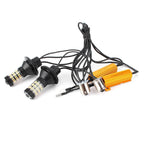 2pcs 1156 P21W Dual-Color Switchback LED Turn Signal Lamp Lights for