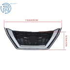 Polished Chrome Front Upper Grill with Camera Slot for Nissan Rogue (2021-2023)
