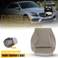 Front Driver Bottom Seat Cover for Mercedes Benz C300 (2015–2021) Tan Leather