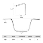 10/12/14/16/18" Ape Hanger Handlebars for Harley Sportster XL FLST FXST (US)