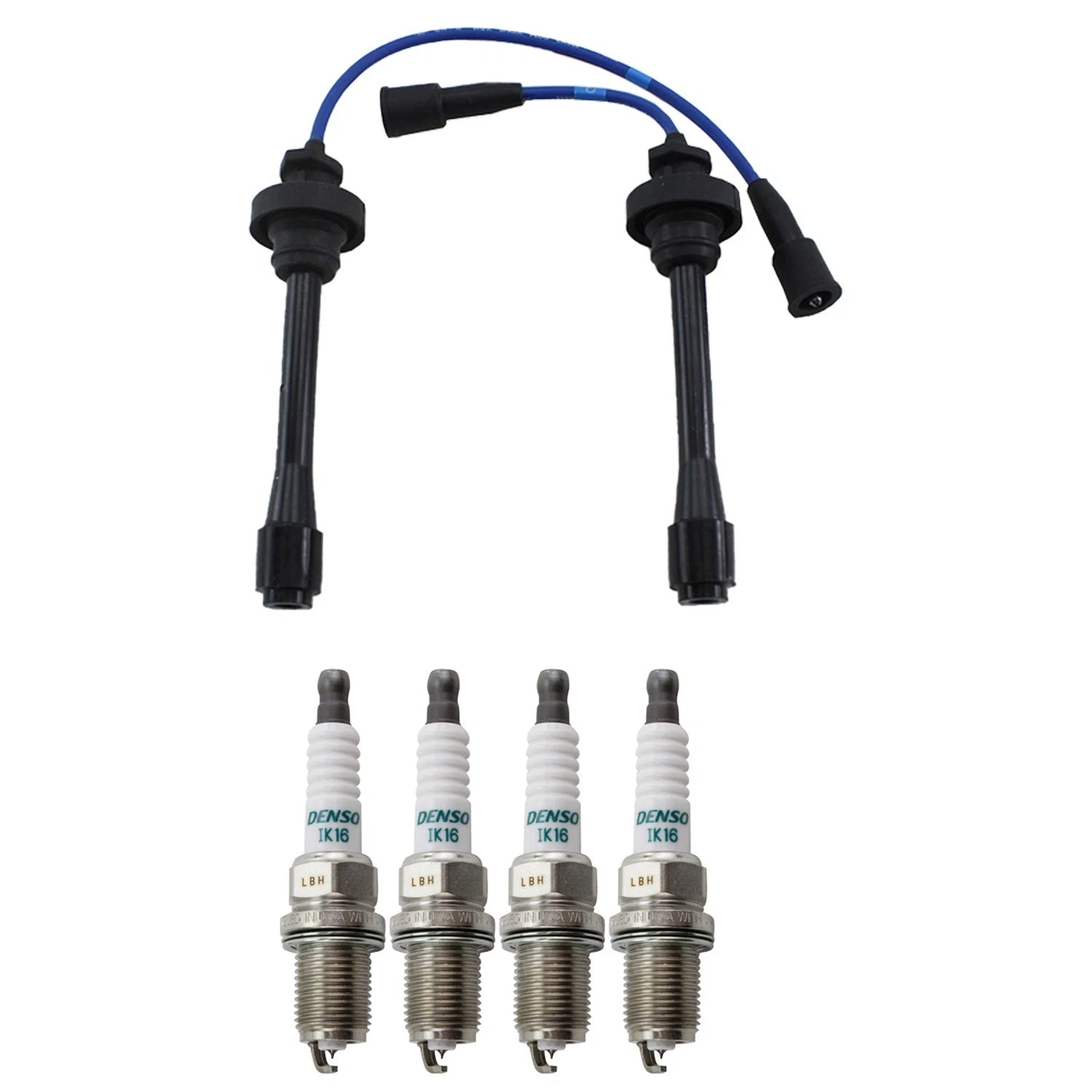 NGK Wire Set & Denso Iridium Spark Plugs Kit for Mirage Outlander (NA)
