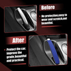 Faux Leather Handbrake Cover Trim for Honda Civic (2006–2011) Black Blue