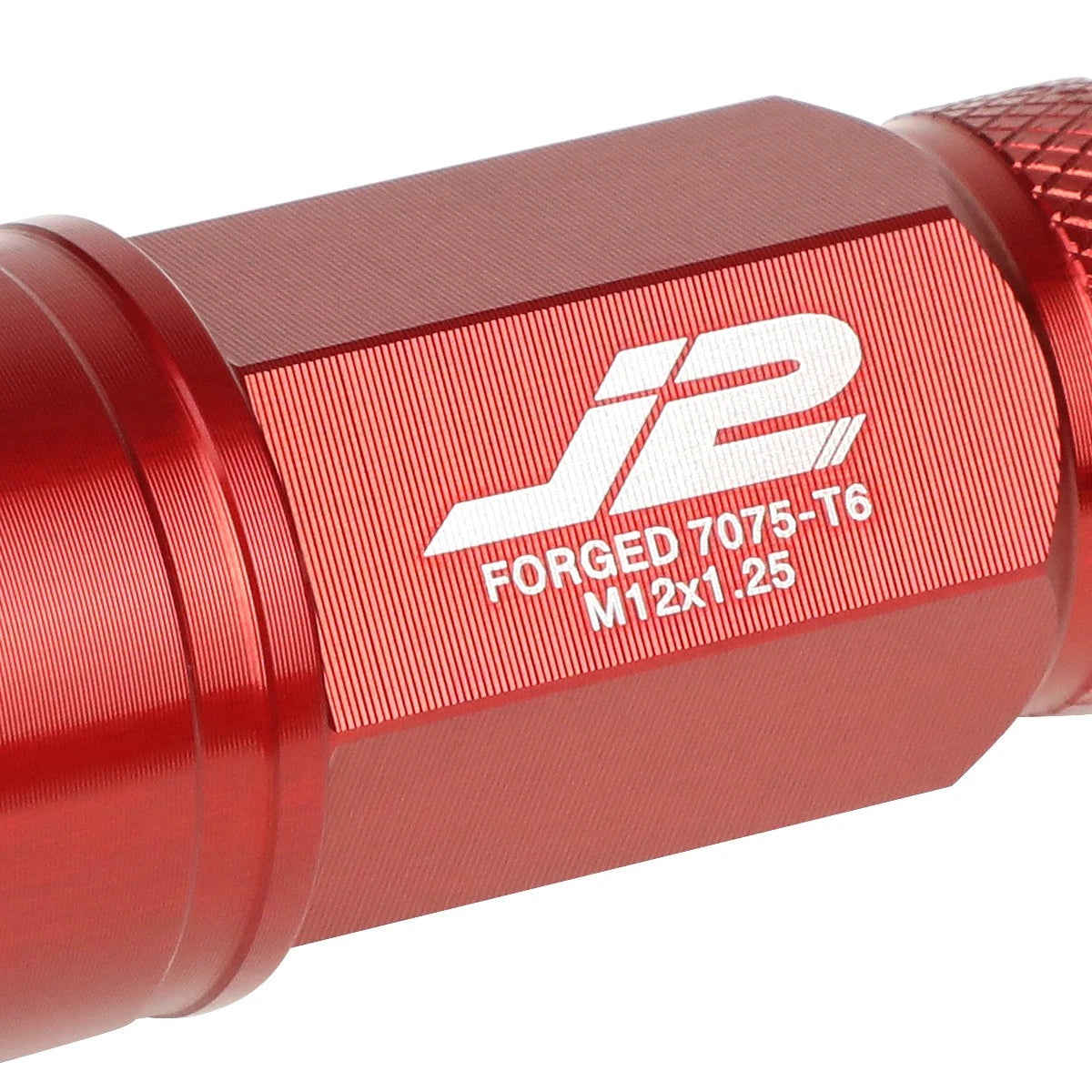 20Pcs J2 7075 Forged Aluminum M12x1.25 Open-End Lug Nut Kit w/ Adapter Red