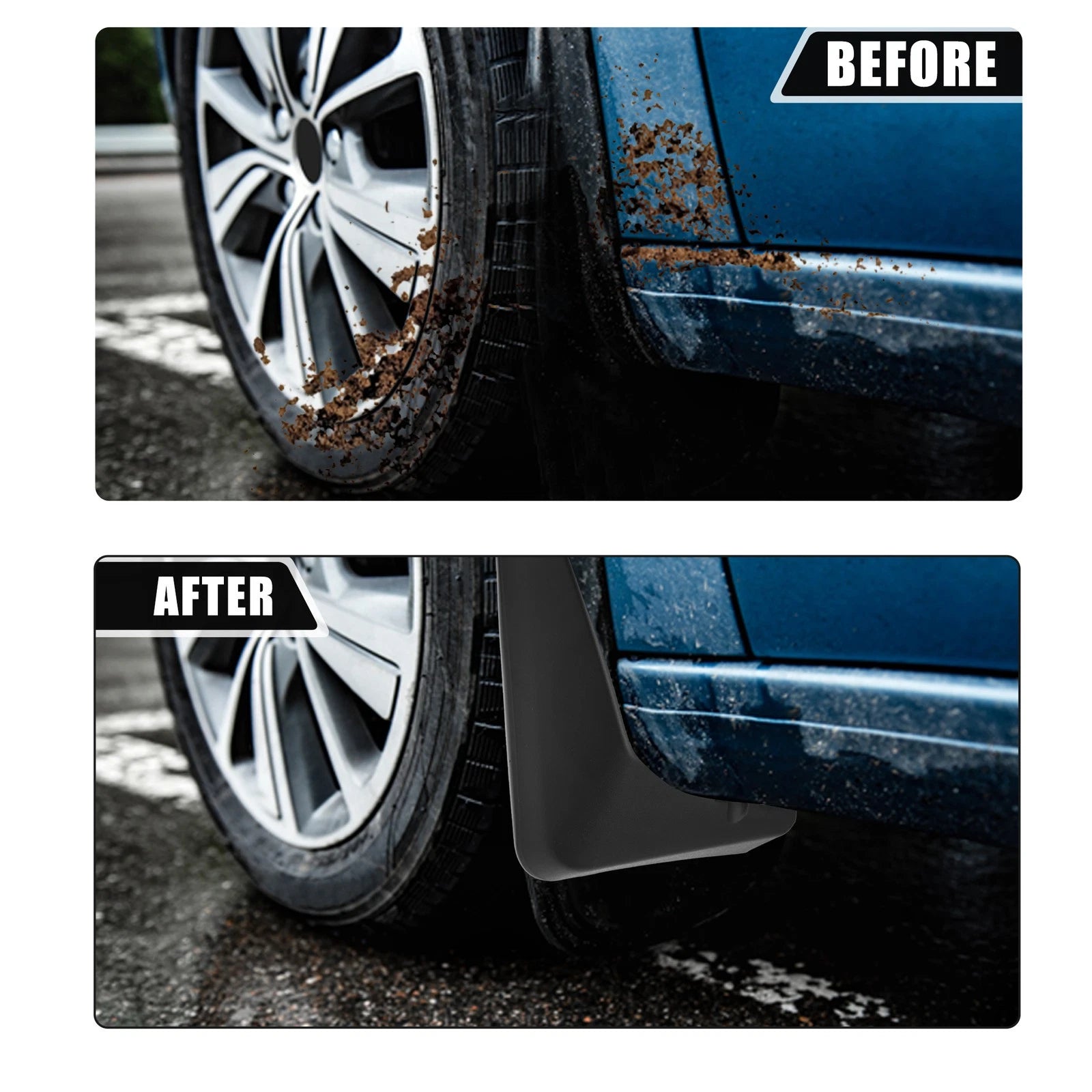 Set of 2 Front and Rear Mud Flaps Splash Guards for Nissan Rogue (2014–2020)