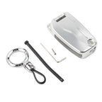 Key Case Shell Cover for Ducati Diavel (2011–2023) - Aluminum Alloy Silver