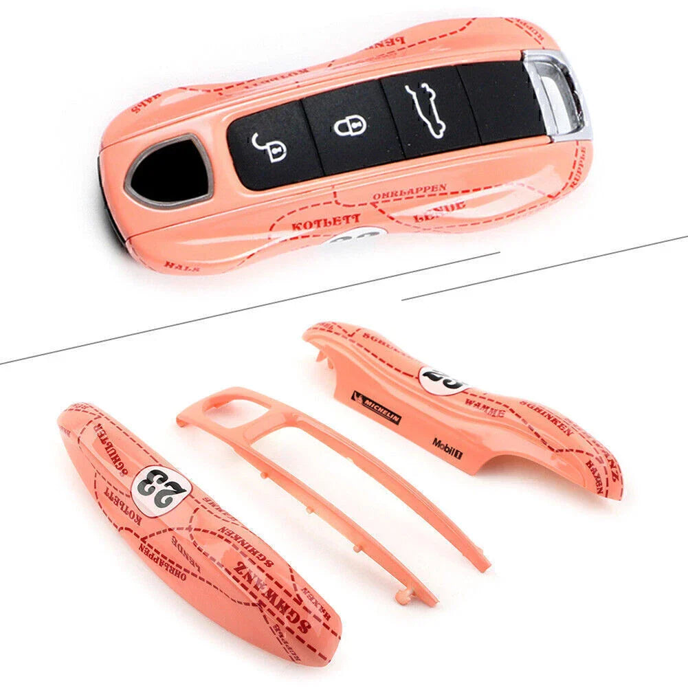Pink Pig Case Shell Cover for Porsche Cayenne Panamera 911 Key Fob (17-20)