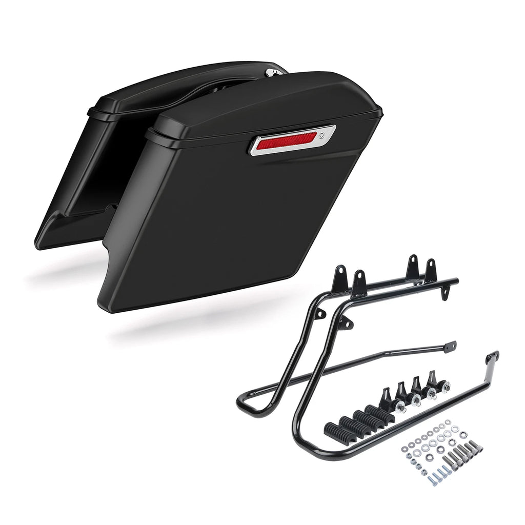 Matte 5" Stretched Saddlebag Conversion Bracket for Harley Softail (1986–2017)