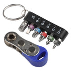7pcs Ratchet Screwdriver Set with Adapter and Wrench Tool Kit