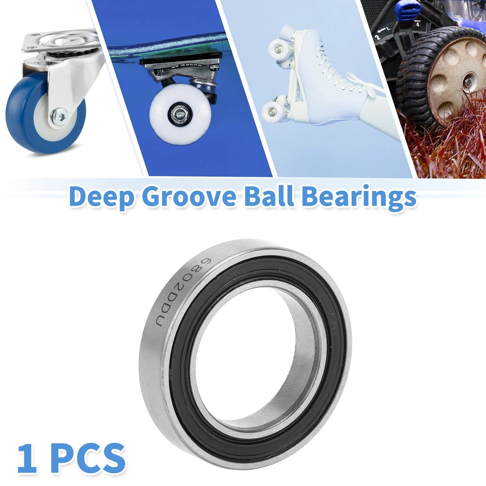 Deep Groove Ball Bearing 15x24x5mm for Scooter Skateboard (6802DD)