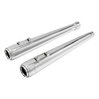 Chrome Megaphone Slip-On Exhaust Pipes for Harley Touring Street Glide (2017–2025)