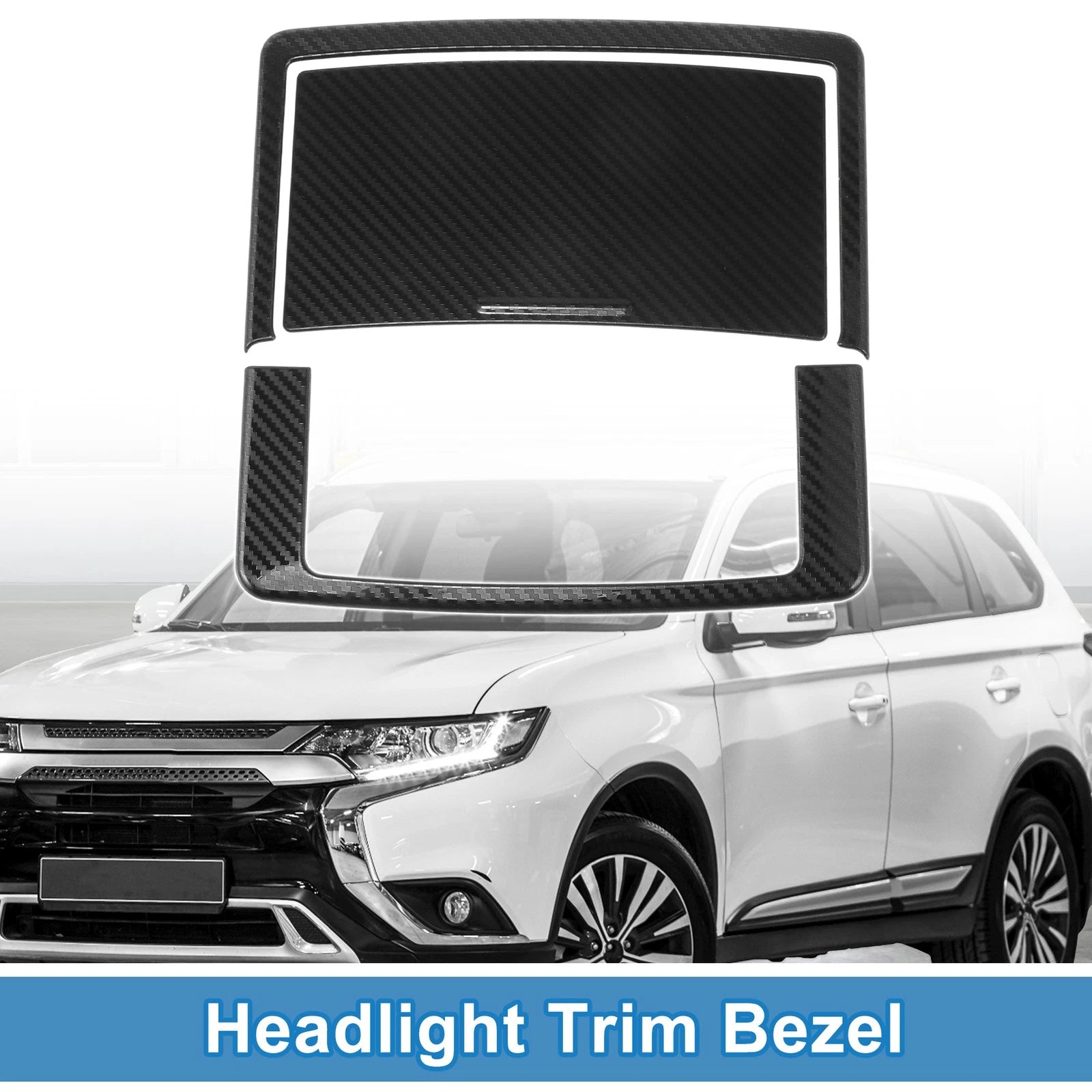 Set of 2 Headlight Trim Bezels for Mitsubishi Outlander (2022–2024)
