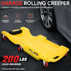 36" x 17" Ergonomic HDPE Automotive Creeper for Mechanics (200Lbs)