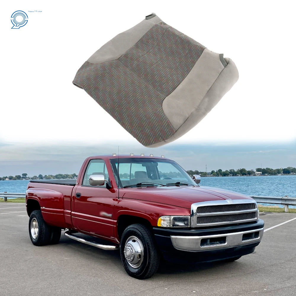 Front Driver Bottom Seat Cover for Dodge Ram 1500 2500 3500 (1994–1997) Gray Cloth