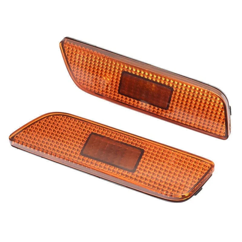 Pair Amber Bumper Light Lens & Reflectors for Volvo S80 (1999–2006)