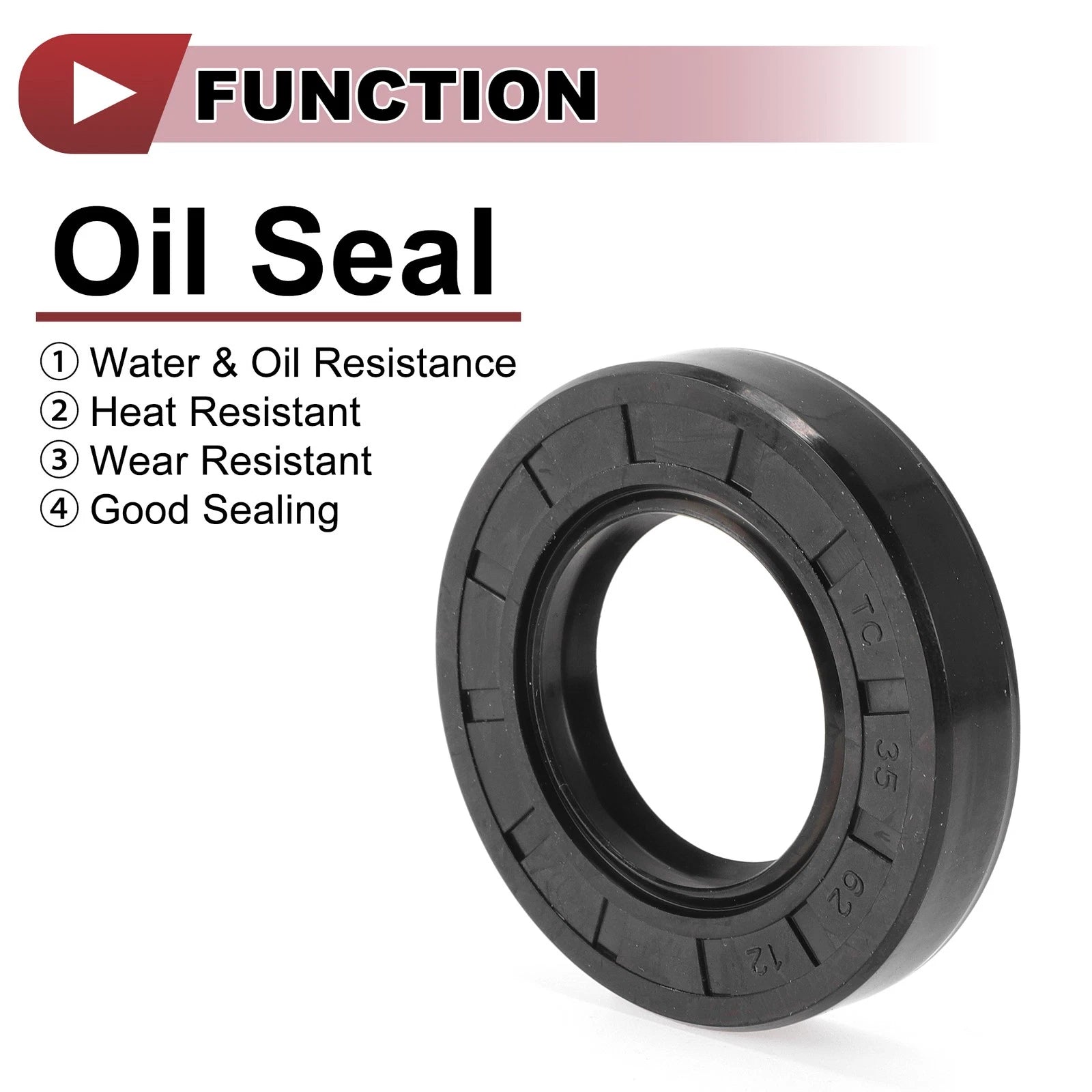 Set of 5 Rotary Shaft Oil Seals 35x62x12mm Nitrile Rubber 672668828786