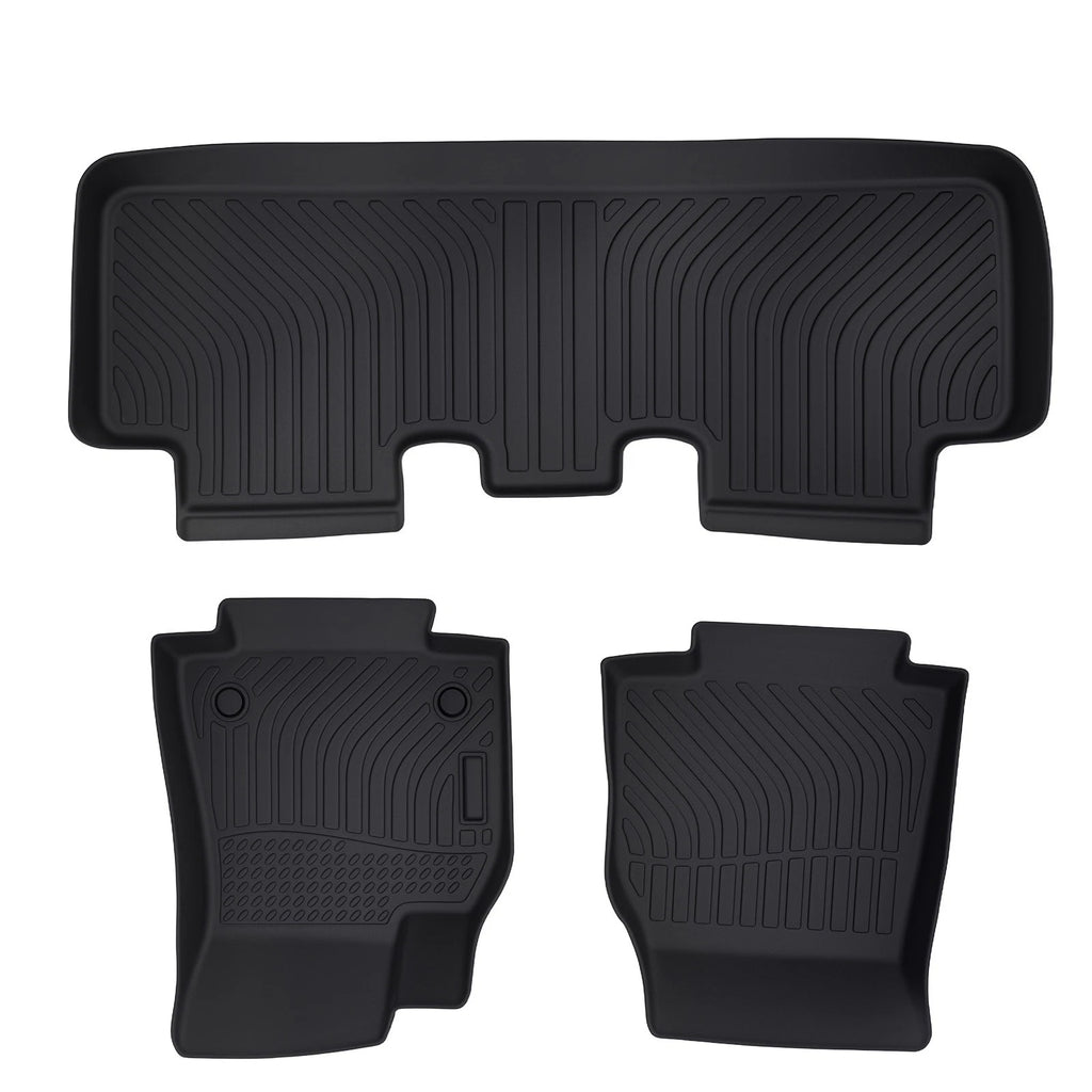 Set of 2 Black Floor Mats Liner for Tesla Model Y (2020–2024) TPE Waterproof