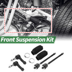 6X Front Suspension Kit Inner Outer Tie Rod Ends with Boots for Ford F-150 