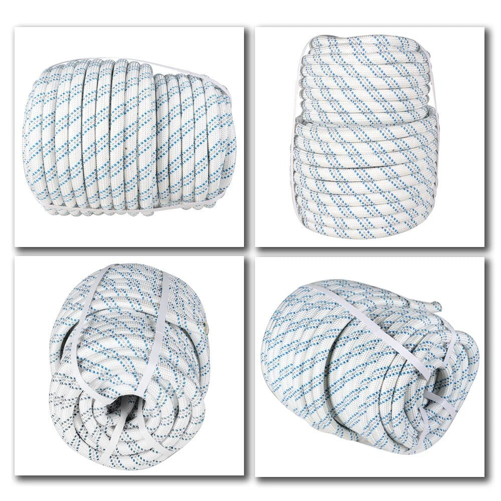 Double Braid Nylon Polyester Bull Rope for Arborist Rigging (150')