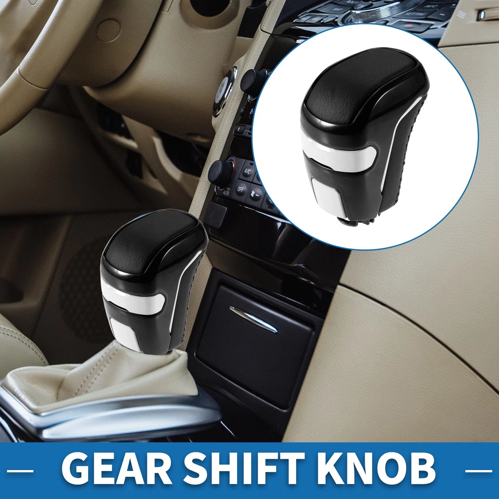 Automatic Gear Shifter Knob for Toyota Tacoma TRD PRO (2016–2023) Black White