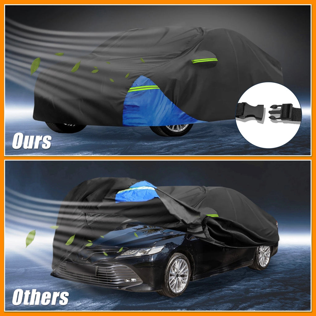 Waterproof Car Cover for Toyota Camry (Oxford Cloth, Black/Blue)