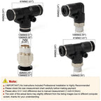 Set of 10 Air Hose Push to Connect Fittings for Automotive Applications