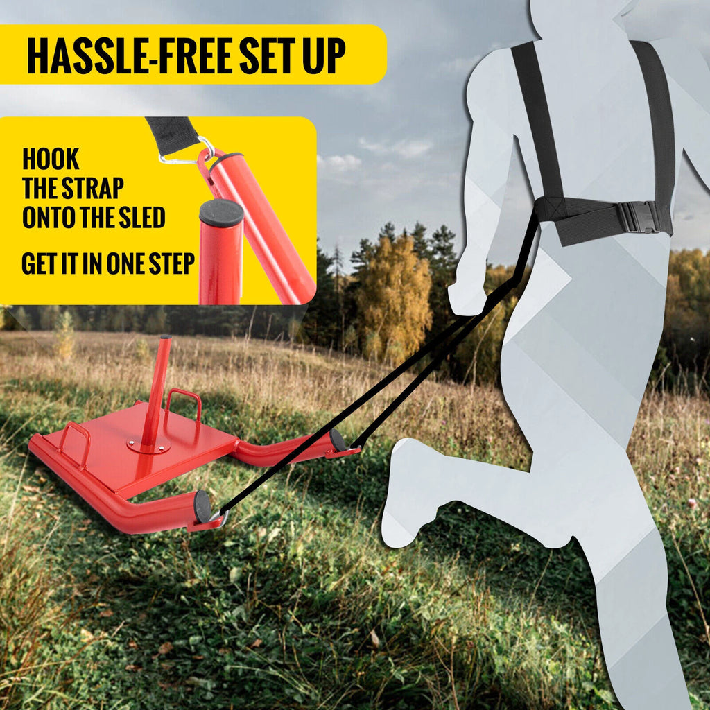 Speed Training Sled with Harness for Fitness Strength Training