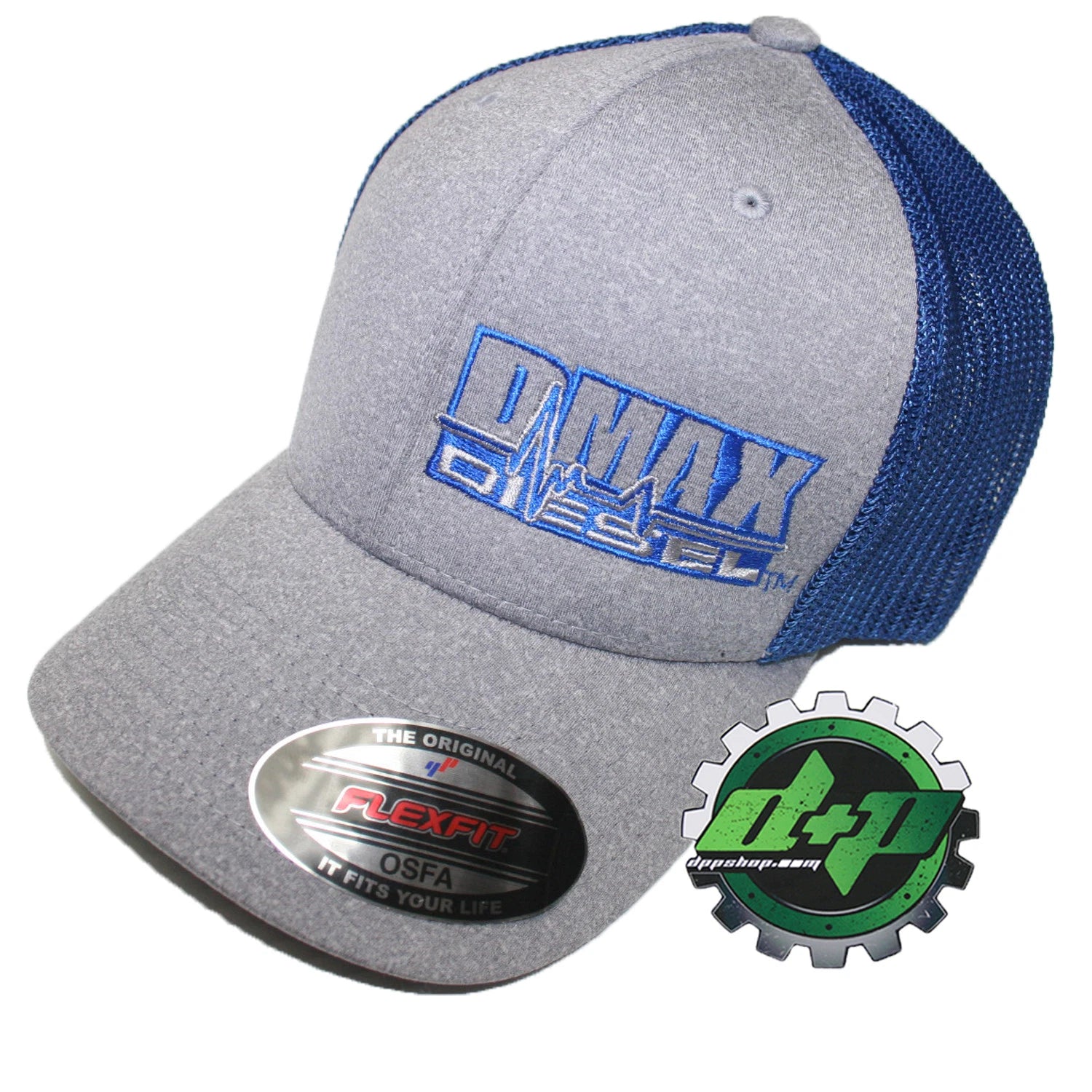 Dmax Duramax Fitted Flex Fit Hat Cap OSFA Blue for Diesel Trucks