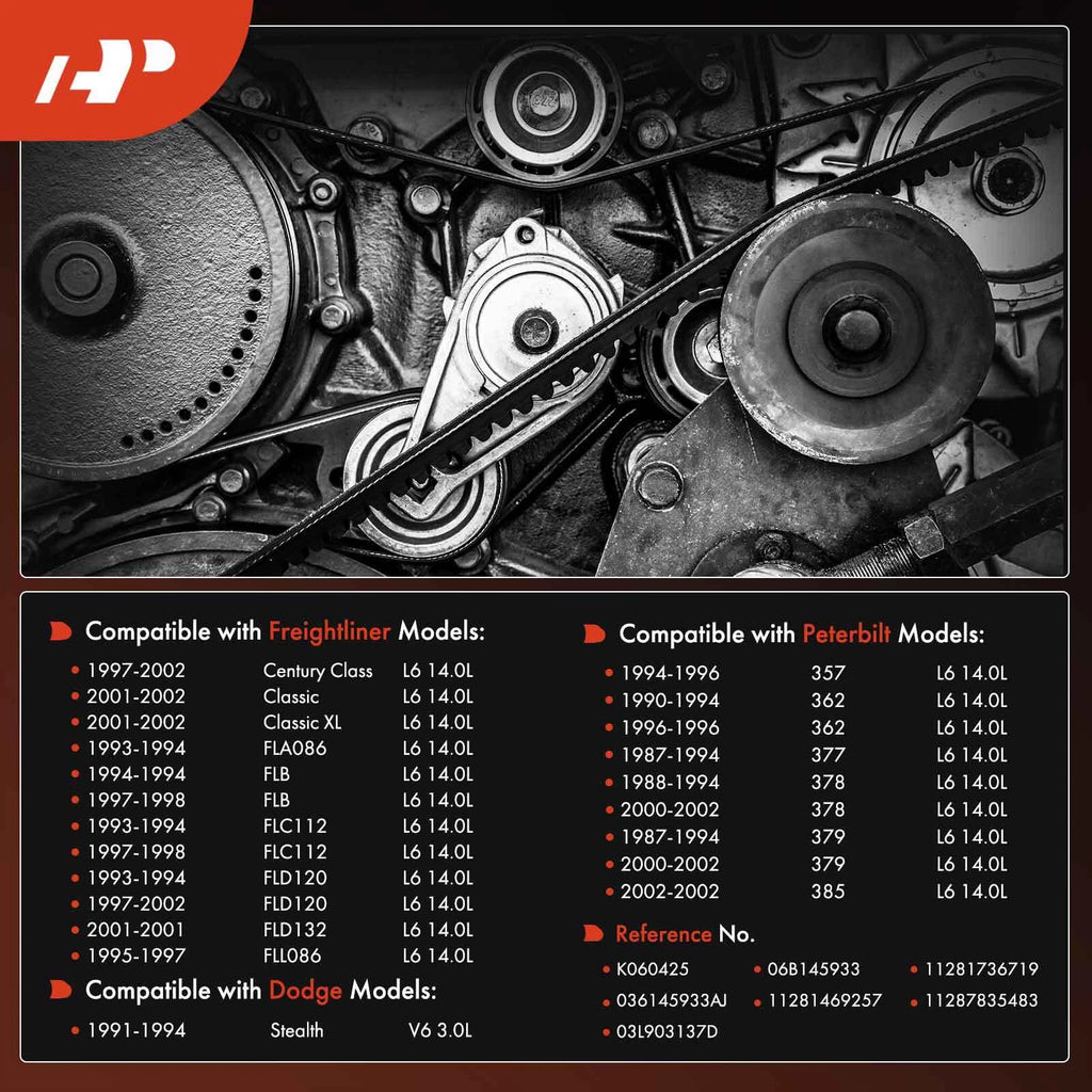 Serpentine Belt for BMW Dodge Ford Freightliner International