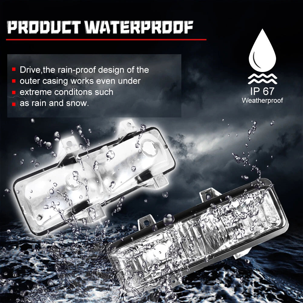 2X Clear Corner Marker Signal Lights for Chevy GMC Van Jimmy