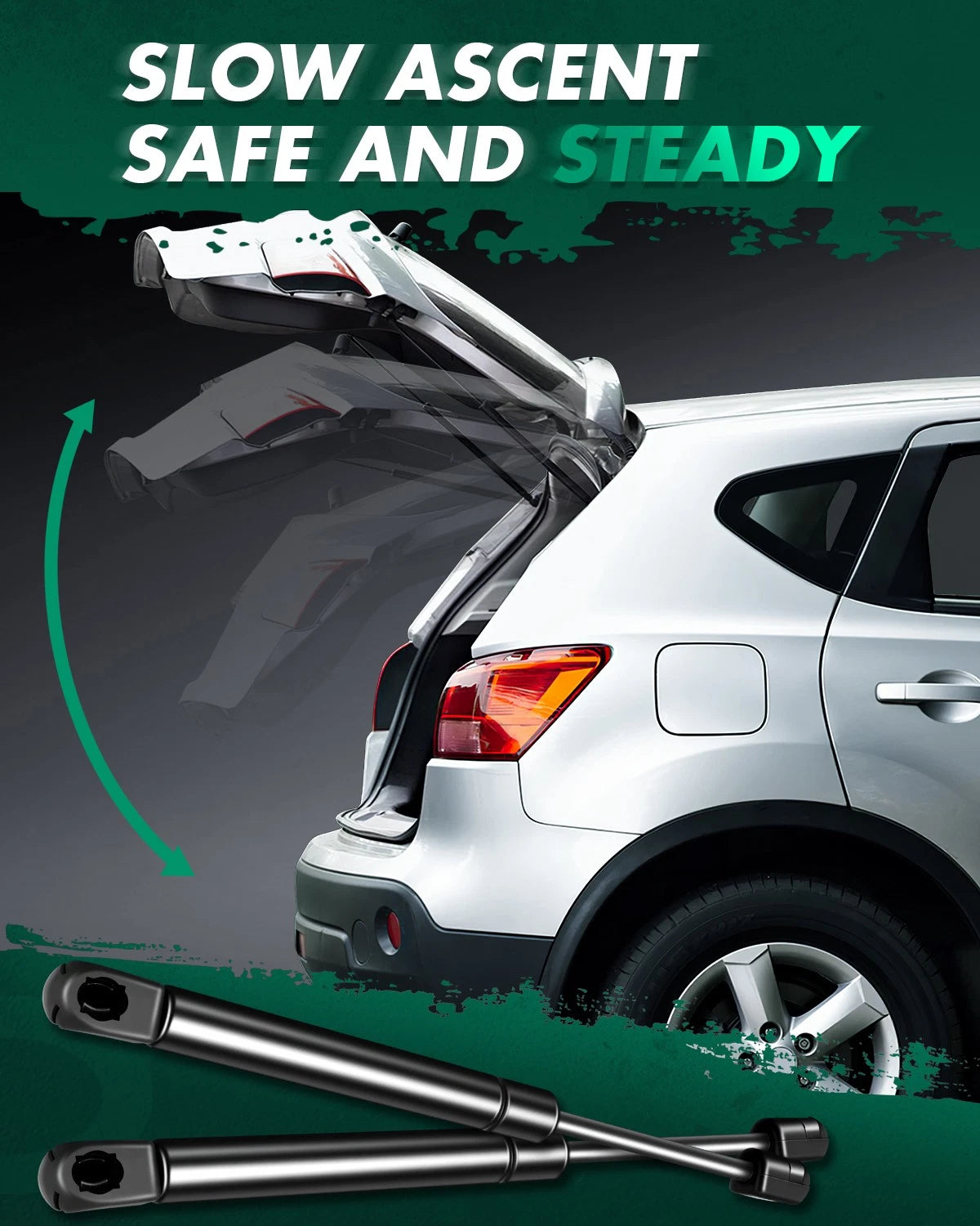 2 Hood & 2 Window Lift Supports Gas Struts for Jeep Commander (2006–2010)