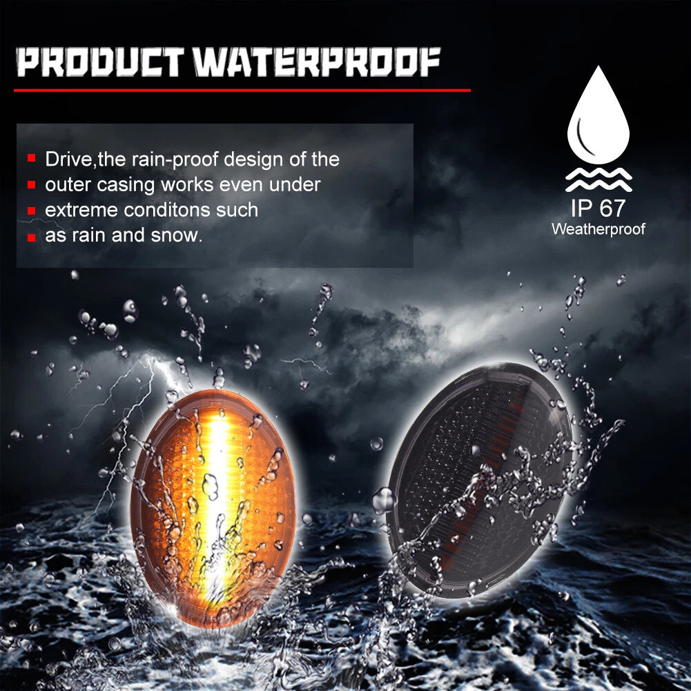 Smoke Sequential Amber LED Side Marker Lights for Fiat 500 (2007–2019)