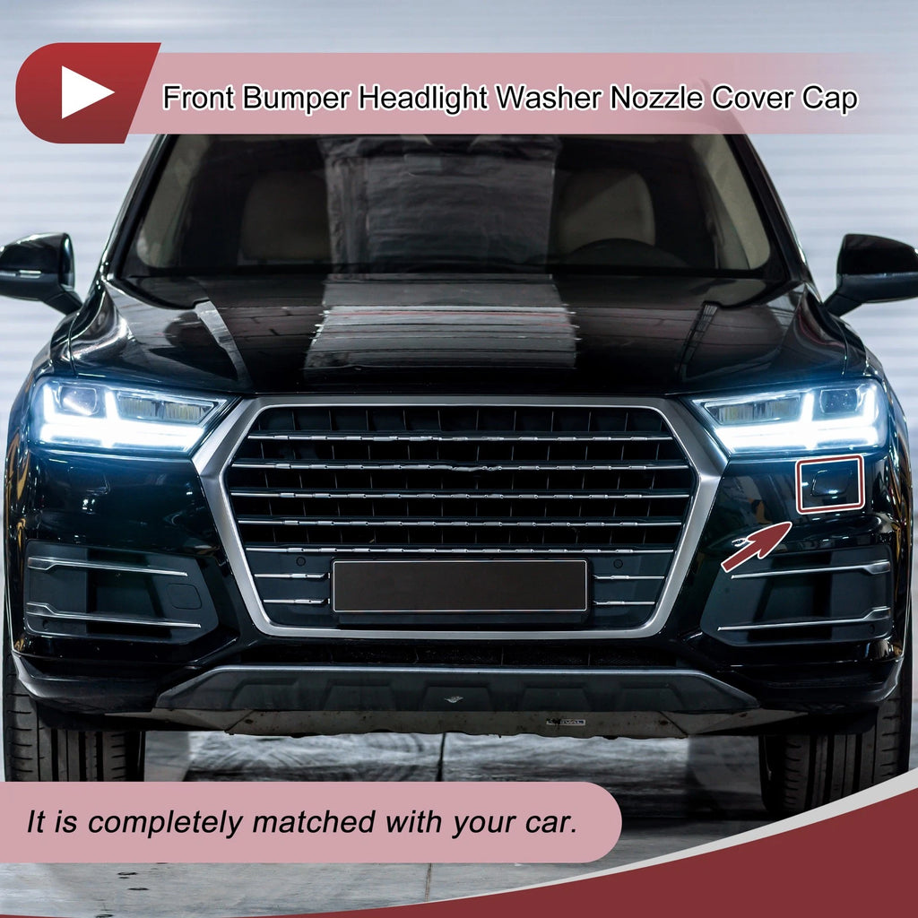 Front Left Washer Nozzle Cover Cap for Audi Q7 (2010–2015) 1 Pcs Black