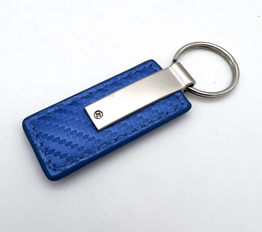 Leather Key Fob for 2021–2025 Ford Bronco Logo Carbon Fiber Style