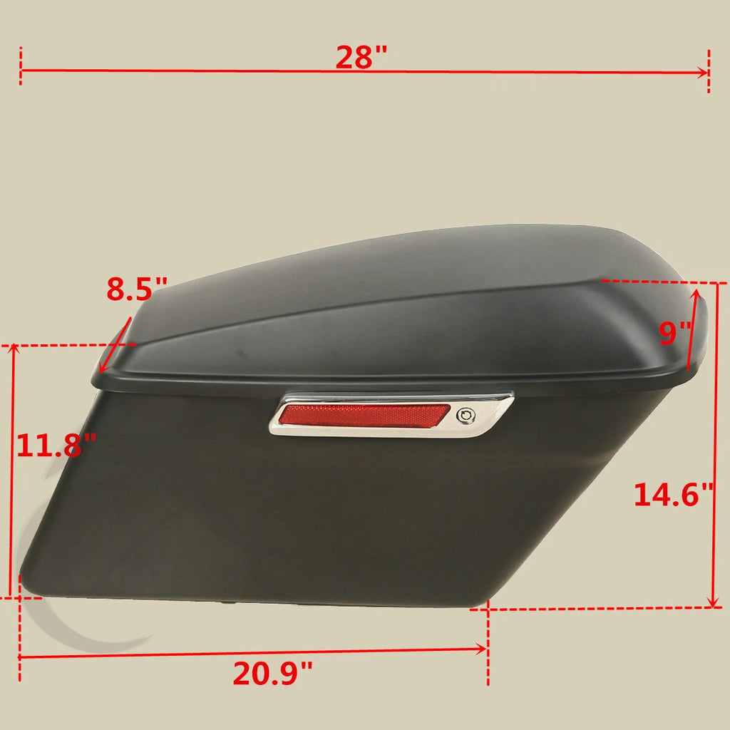 Matte Saddlebags with Conversion Bracket for Harley Softail Fatboy
