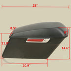Matte Saddlebags with Conversion Bracket for Harley Softail Fatboy