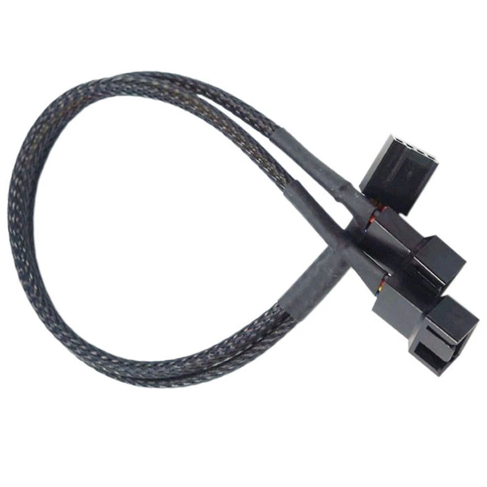 4-Pin PWM Fan Splitter Cable for Efficient PC Airflow Setup (26cm)