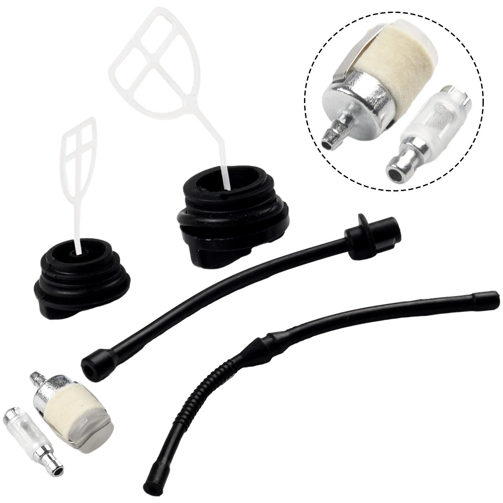 Set of 4 Fuel Filter Hose Pipe Caps for 45CC 52CC 58CC Chainsaws