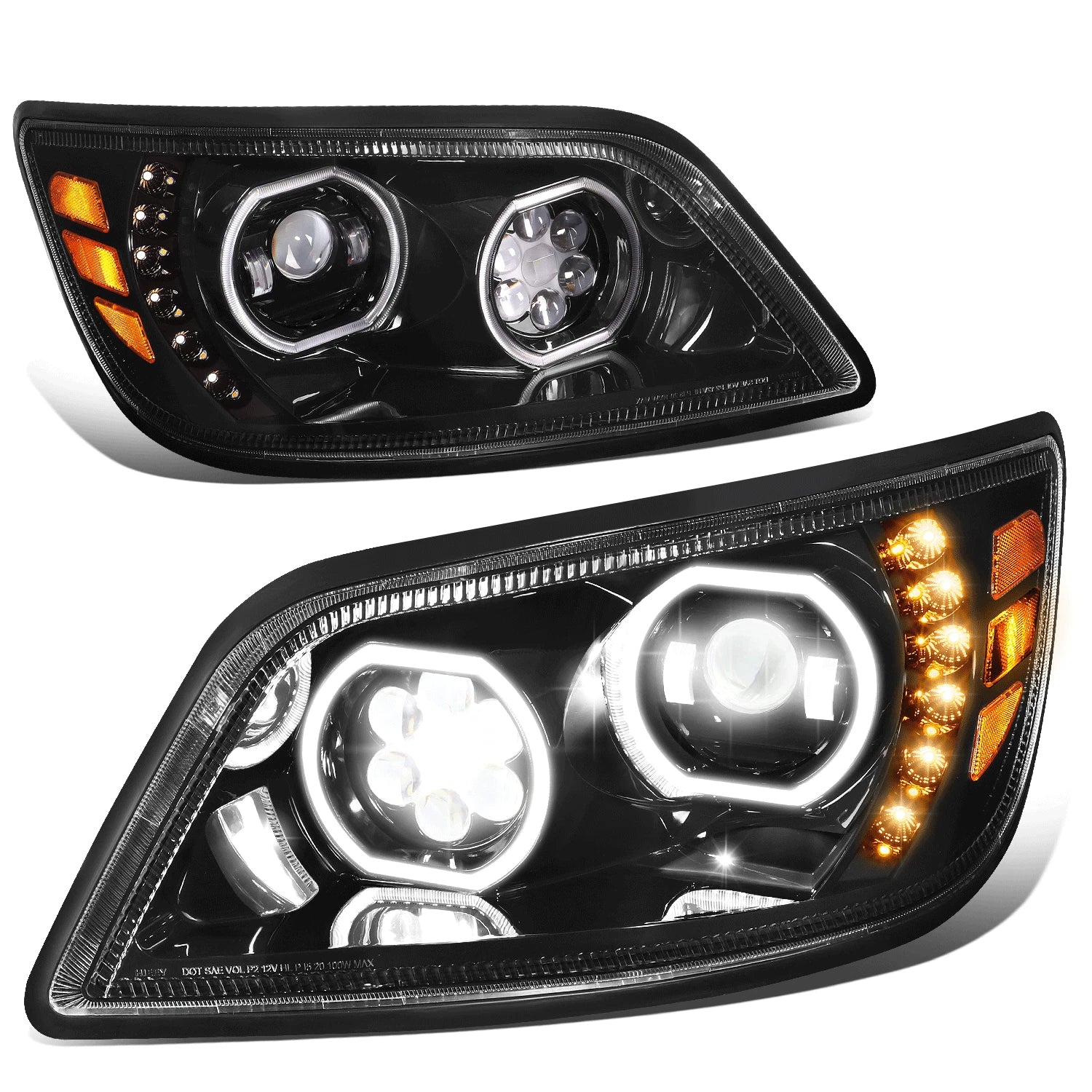 Sequential LED Halo Projector Headlights for Hino 258 268 338 (2006–2017)