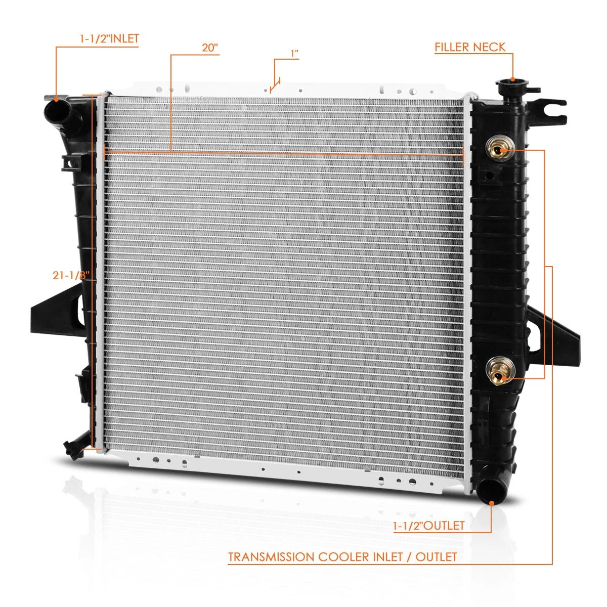 Aluminum OE Style Radiator for Ford Ranger/Mazda B2500 (1998–2001) DPI-2172