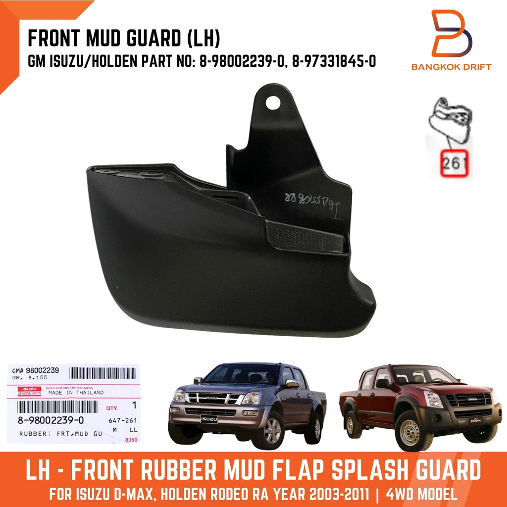 Mud Flap Splash Guard for Holden Rodeo RA (2003-2011)