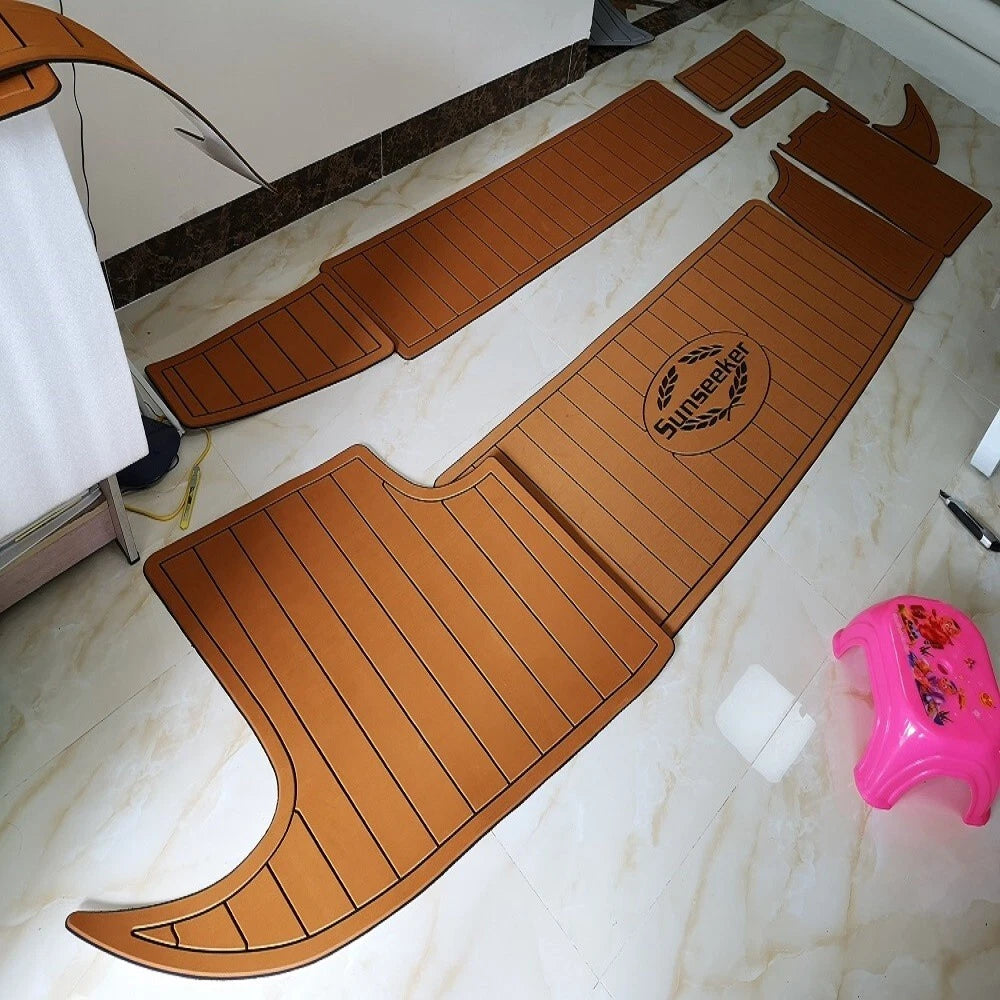 EVA Foam Faux Teak Deck Floor Pad for Sunseeker Camargue 51 (1996)