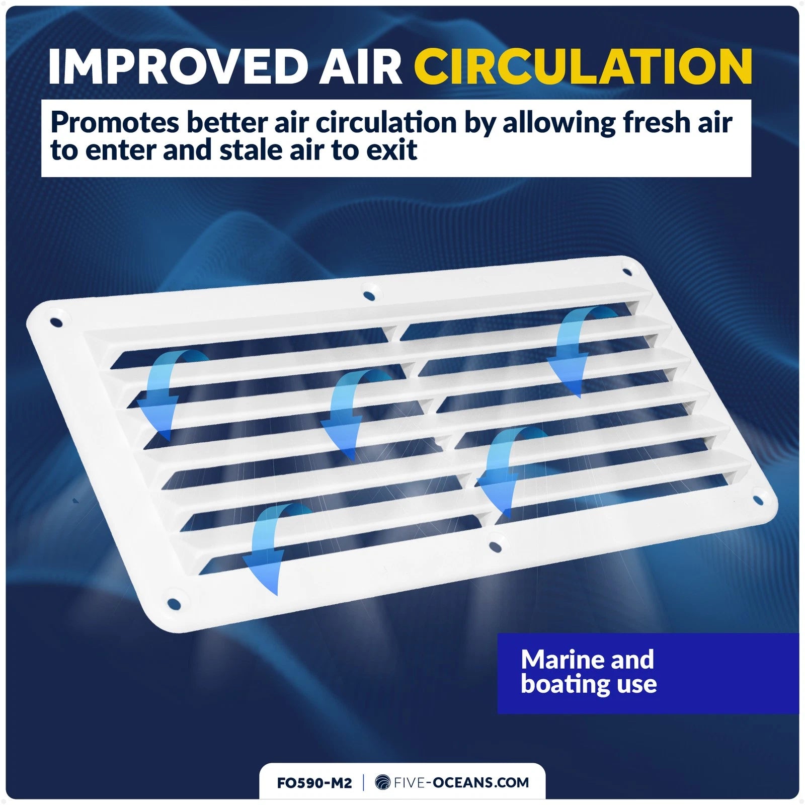 Set of 2 Rectangular Louvered Ventilators for (FO590-M2)