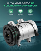 A/C Compressor for Nissan Frontier, Xterra (2000–2004) 2.4L