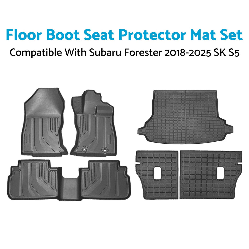Set of 4 Waterproof Floor Boot Seat Protector Mats for Subaru Forester (2018–2025)