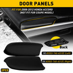 Front Pair Door Panels Armrest Cover for Honda Accord (2008–2012) Black