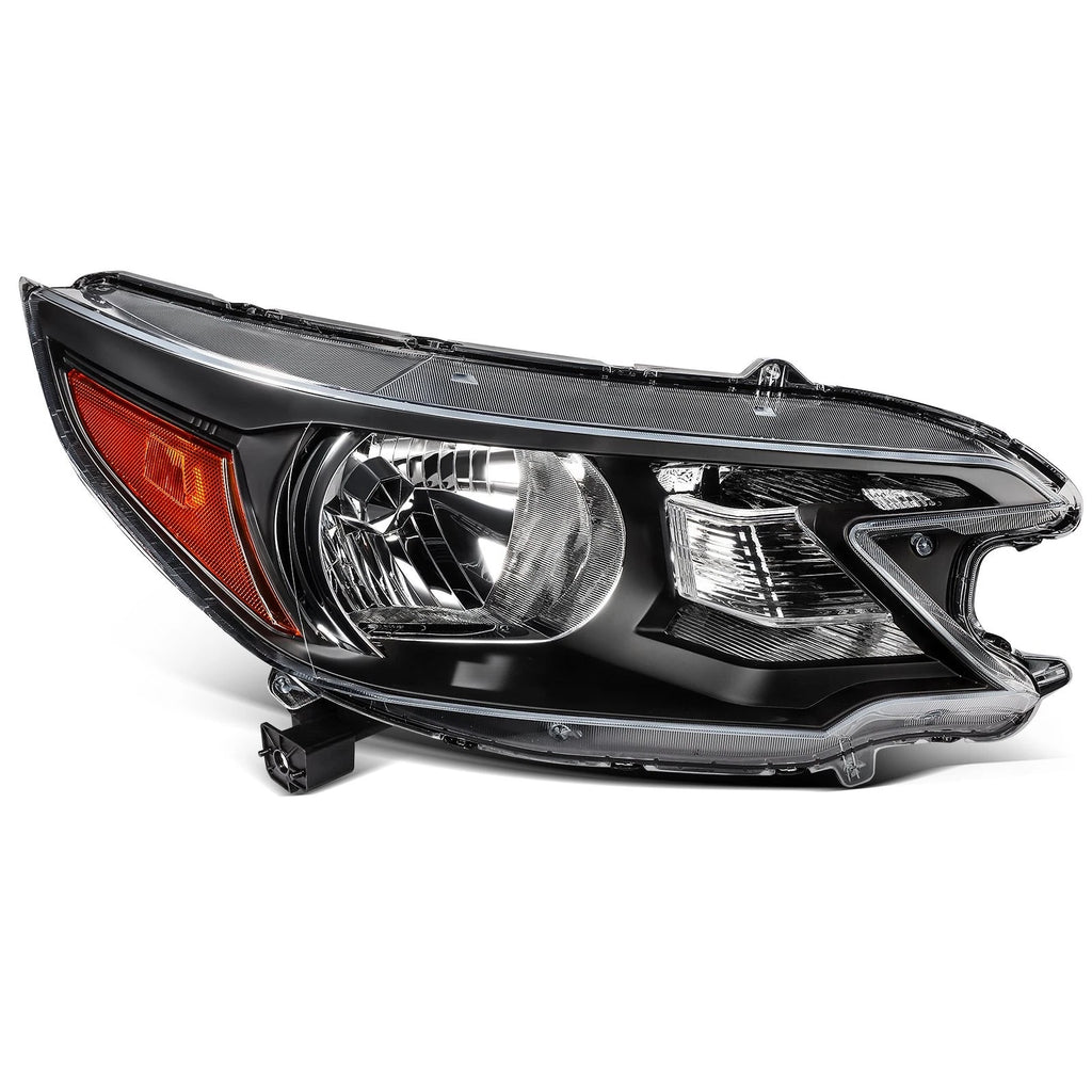 Pair of Black Reflector Headlights for Honda CR-V (2012–2014)