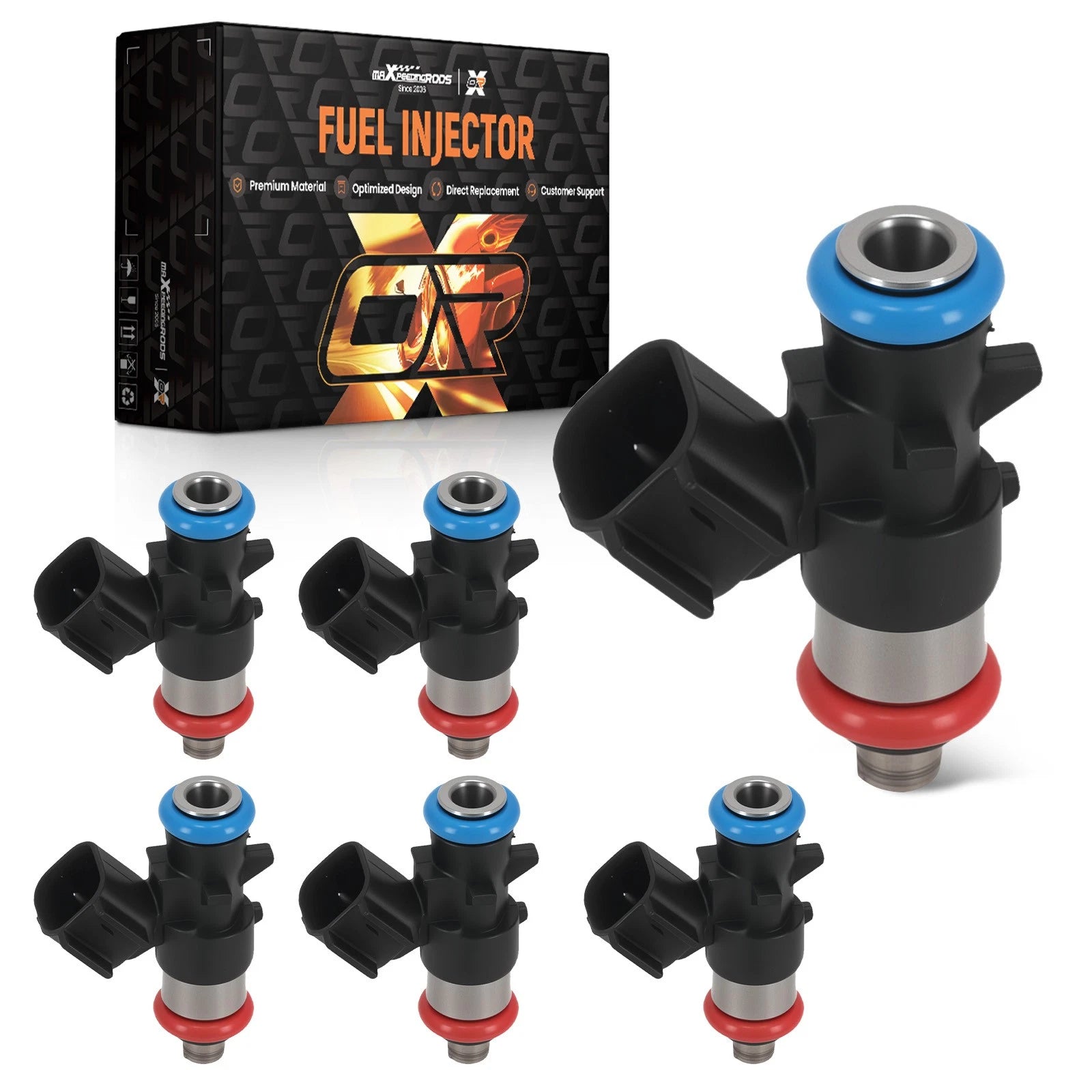 Set of 6 Fuel Injectors for Jeep Wrangler Grand Cherokee Chrysler 200 (2011–2020)