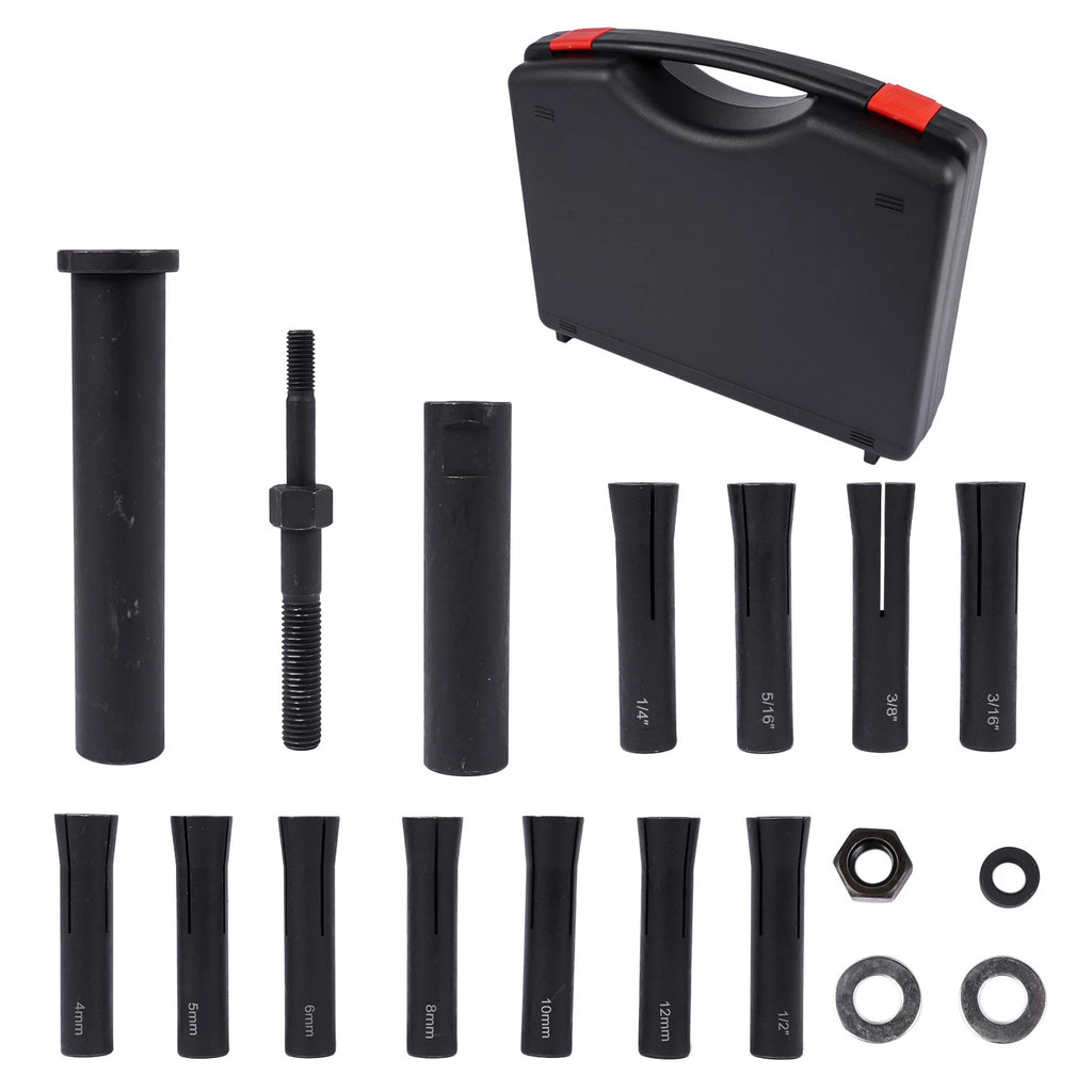 Set of 4 In-Line Dowel Pin Pullers for Universal Use (Metric & Imperial)