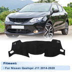 Dash Cover for Nissan Qashqai J11 (2014–2020) Without HUD, Flannel Black