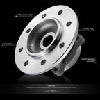 Set of 2 Front Left Right Wheel Bearing & Hub for Dodge Ram 2500 (1994–1999)
